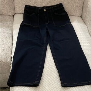 Jones New York Dark Denim with Gold Stitching